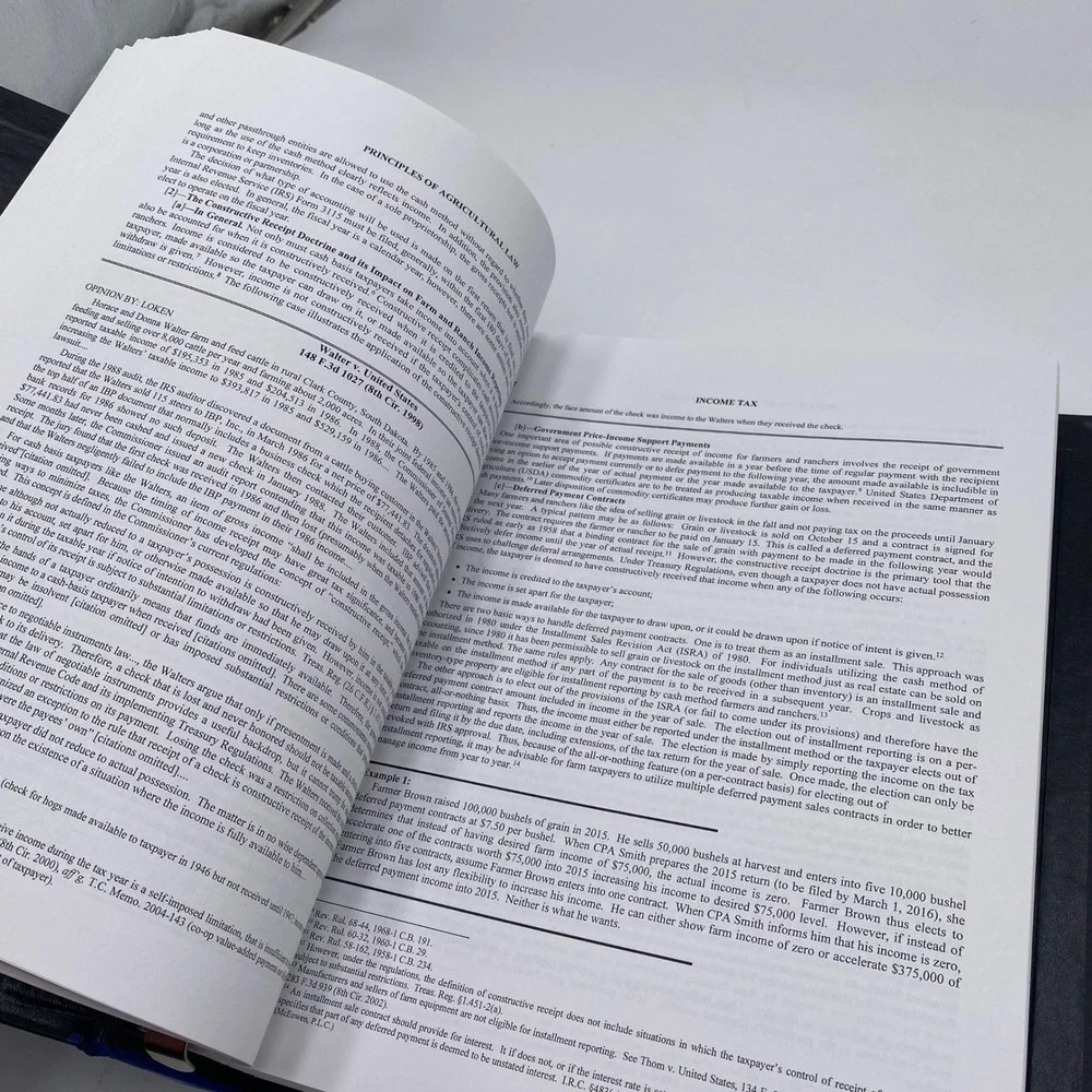 Roger‎ McEowen Principles of Agricultural Law Textbook Spring 2022 Edition Blue